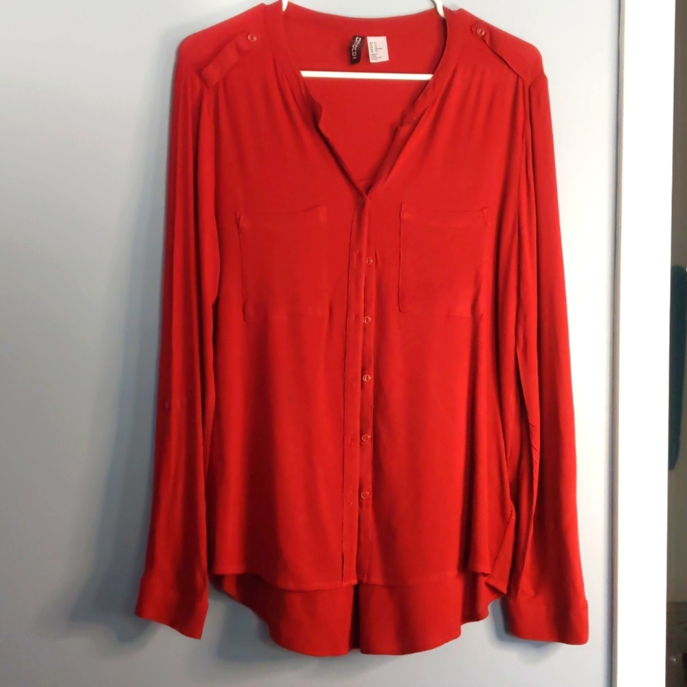 Women's Long Sleeve Button Down Blouse